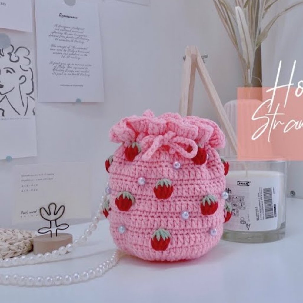 Adorable Strawberry Pouch bag